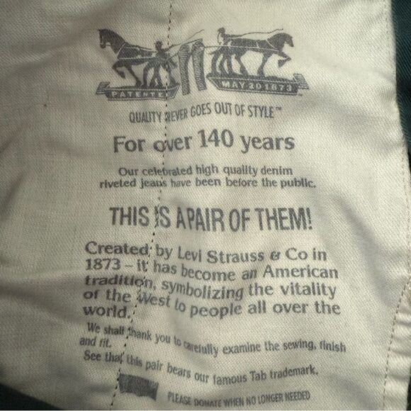 Levi Strauss & Co Preowned Green Denim Pants Vintage Style Unique Appeal - Picture 5 of 6